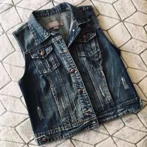 Boom Boom Jeans Distressed Vest